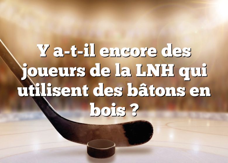 Y a-t-il encore des joueurs de la LNH qui utilisent des bâtons en bois ?